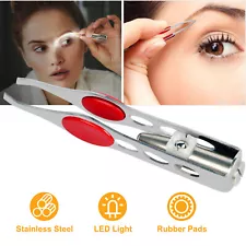 Portable Tweezer With LED Light Hair Removal Eyebrow Beauty Make Up Tools USA