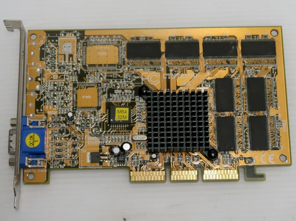 nVidia Riva TNT2 M64, 32MB SDR, 64 BIT, AGP 2x/4x, CTNT2VSD, VIDEO CARD, WORKING - Image 2 of 4