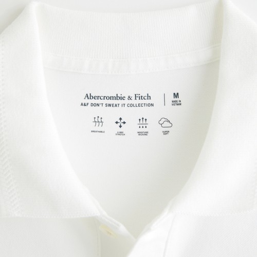 Camisa Polo Abercrombie & Fitch Icono Pequeña Escala Para Hombre Don't Sweat It Piqué NUEVA M - Imagen 2 de 2