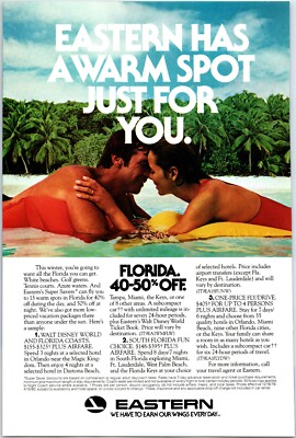 VINTAGE PRINT ADVERTISING EASTERN Airlines DISNEY & Florida Discount Fares 1979