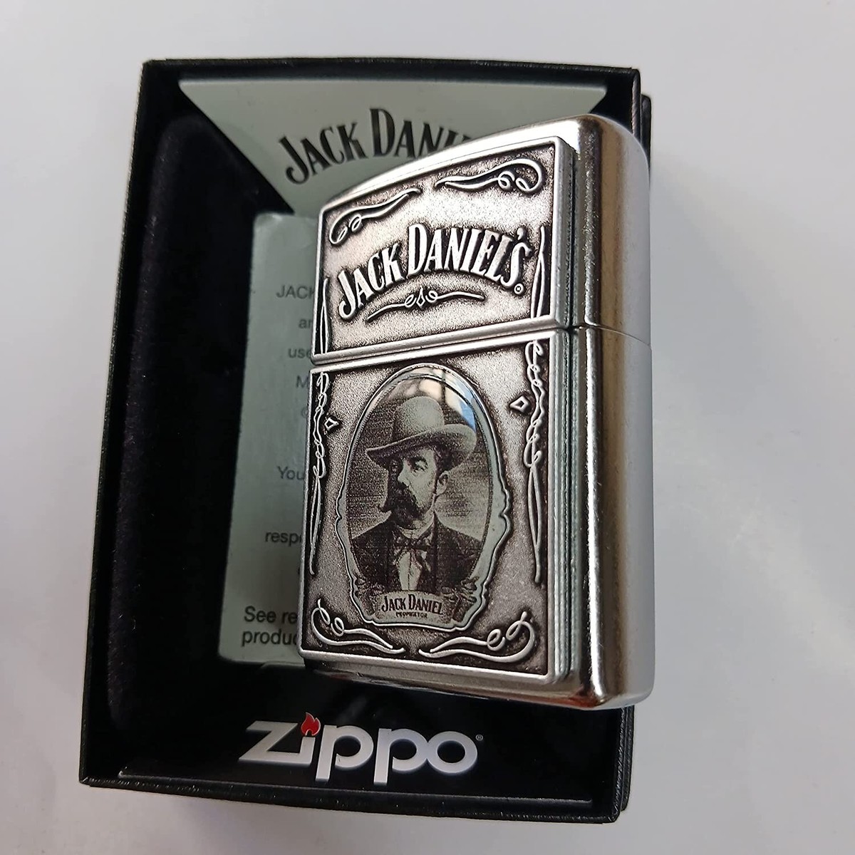 Zippo 28343 Jack Daniels Portrait Emblem Street Chrome | eBay
