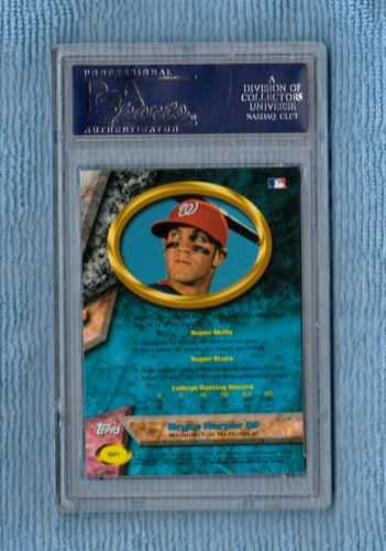 PSA 9 BRYCE HARPER Rookie 2011 Bowman's Best PROSPECTS #BBP1 Nationals Phillies - Picture 2 of 2