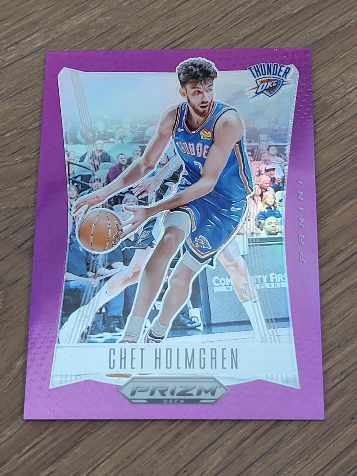 2023-24 Prizm Deca #148 Chet Holmgren Purple Prizm #93/99 OKC Thunder