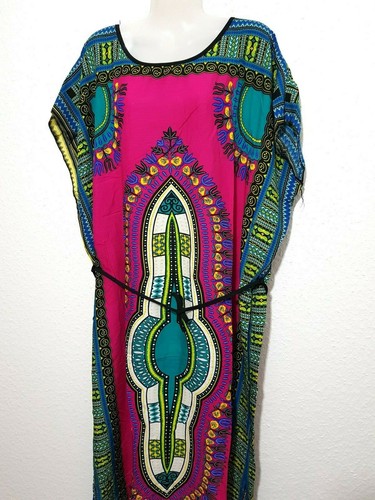 Maxikleid Strandkleid Sommerkleid Kaftankleid Kaftan Kimonoärmel Afrika Style - Bild 2 von 4