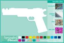 PISTOL SILHOUETTE cut vinyl decal #2 car truck window stickers