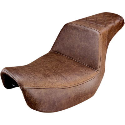 Saddlemen Brown Step Up Rear LS Seat fits 2006-2017 Harley Dyna Models 