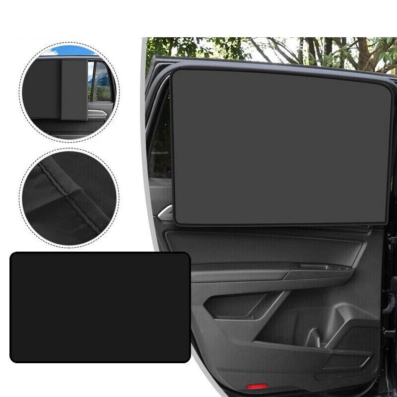 Magnetic Car Side Rear Window Sun Shade Cover Sun Visor UV Protector Accessory, - Image 3 of 4