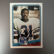 MIKE HARDEN 1988 TOPPS AUTOGRAPHED SIGNED AUTO FOOTBALL CARD