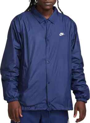 Nike Club Coaches Jacket Men's Size XL 2XL Midnight Navy Casual Snap FN3316-410