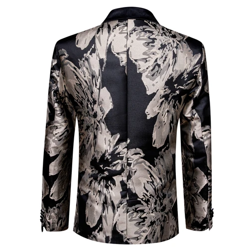 Para Hombres Floral Esmoquin Cena Chaqueta Calce Regular Chal Solapa Paisley Baile de graduación Fiesta Traje - Imagen 31 de 236