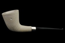 Deluxe CUTTY Pipe BLOCK MEERSCHAUM-NUOVO-INTAGLIATO A MANO CON CUSTODIA#1393