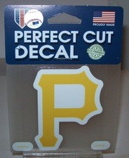 PITTSBURGH PIRITES P COLOR LOGO WINCRAFT 4X4 DECAL STICKER