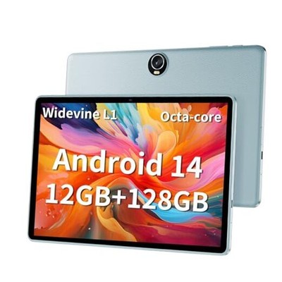 Android 14 Tablet 11inch, 12GB+128GB+512GB, Support Face Unlock,18W Fast Blue