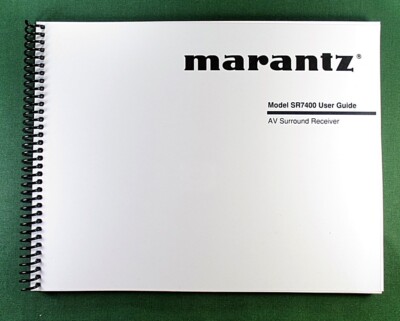 Marantz SR7400 Instruction Manual: 52 Pages & Protective Covers!
