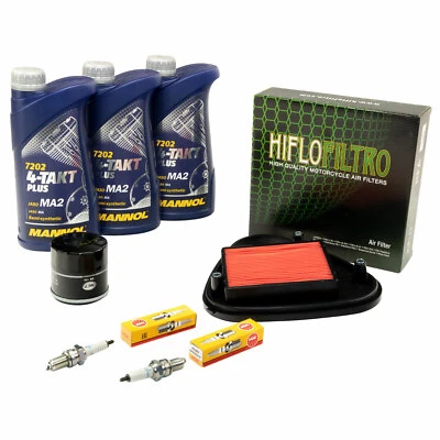 NO-NAME Wartungspaket für Honda Shadow 600 VT 88-97 Öl 3L+Luftfilter+Ölfilter+Zündkerzen