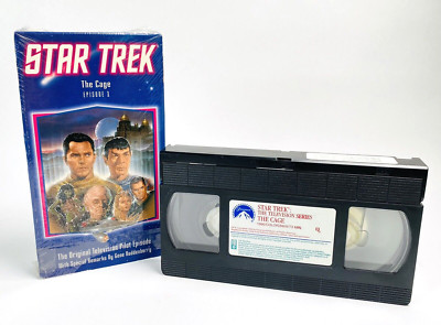 Star Trek ''THE CAGE (THE ORIGINAL TV PILOT EPISODE)'' VHS Tape (1986, Paramount)
