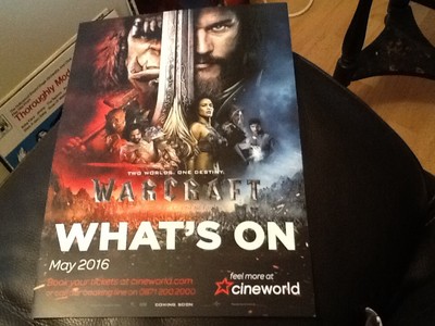 CINEWORLD CINEMA WHATS ON A4 TWO PAGE . ADVERTISING GIVEAWAY . GREAT CONDITION