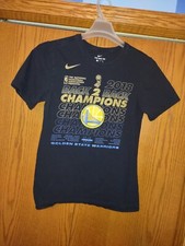 SWEET Nike Golden State Warriors 2018 Back 2 Back Champions T Shirt Mens S     