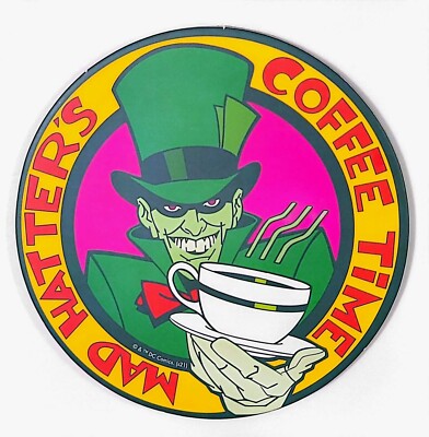 DC Comics Batman MAD HATTER'S Coffee Time Cardboard Drink Beverage Coaster