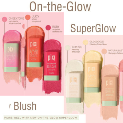 Pixi On The Glow & Super Glow Rouge Erhältlich in 6 Farben Brandneu im Karton