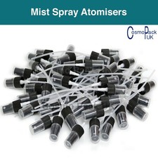 Venta al por mayor bombas de pulverización atomizador negro a granel 18/410 trajes botellas gotero 18 mm