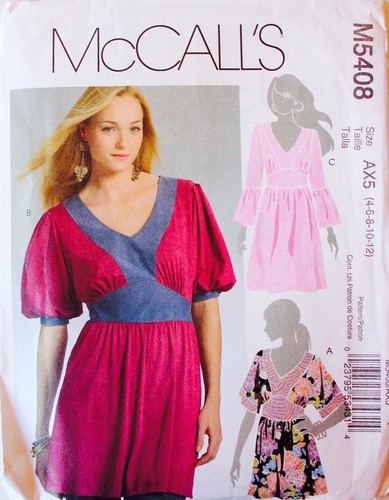 U PICK! Camisa Blusa Túnica Top McCalls Misses Estampado Coser ~ UC/FF - Imagen 46 de 61