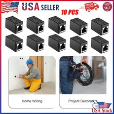 10 Pack RJ45 Inline Coupler Cat7 Cat6 Cat5e Ethernet LAN Network Cable Adapter