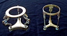 2 Vintage Art Deco Style Gold Metal Display Stand Candle/Vase Holder Decor