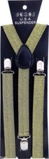 NEW Gold SPARKLE Glitter SUSPENDERS EMO