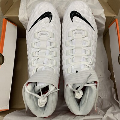 Nike Force Savage Pro 2 Mid Football Cleats White Red Men\'s Size 13 BV3969-104 Amazon.com | Nike Force Savage Pro 2 White Red Football  main image 4