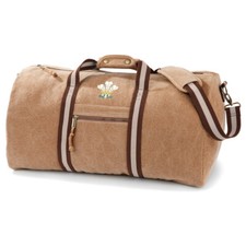 WALES rugby dirty weekender kit bag sand/brown