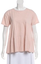 Hatch Pink Cotton Maternity Short Sleeve Tshirt Top XS 0 1