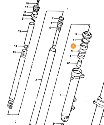 GENUINE SUZUKI FORK SEAL 51153-32B00 GSXR400 GSXR 400 GSX-R400