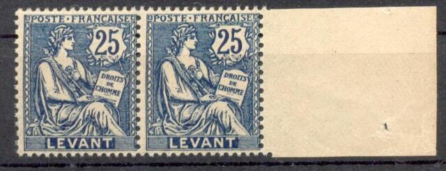 LEVANT 1906 Yvert 24 ** POSTFRISCHim PAAR(A3986