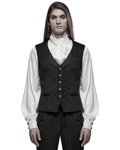 Punk Rave Invictus Mens Regency Gothic Waistcoat Vest - Picture 4 of 12