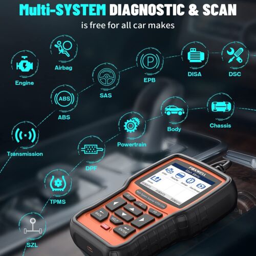 FOXWELL 12V OBD2 Scanner Full Systems ABS SRS SAS TPMS Reset For BMW/MINI/RR Car - Picture 3 of 11