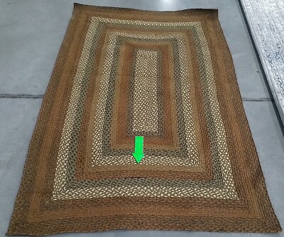 IVORY / GREEN 4'-0'' x 6'-0'' Broken Thread Rug Reduced Price 1172763497 BRD652A-4