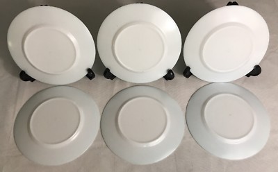 Lot De 6 Assiettes Plates Vintage Arcopal France - Esso - D 20 Cm - Verre Moulé
