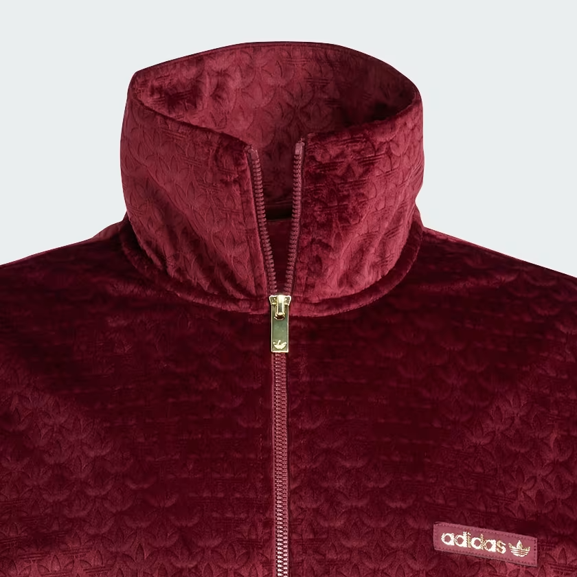 adidas Originals Monogram Plush Velour Track Top Jacket IX6736 | eBay