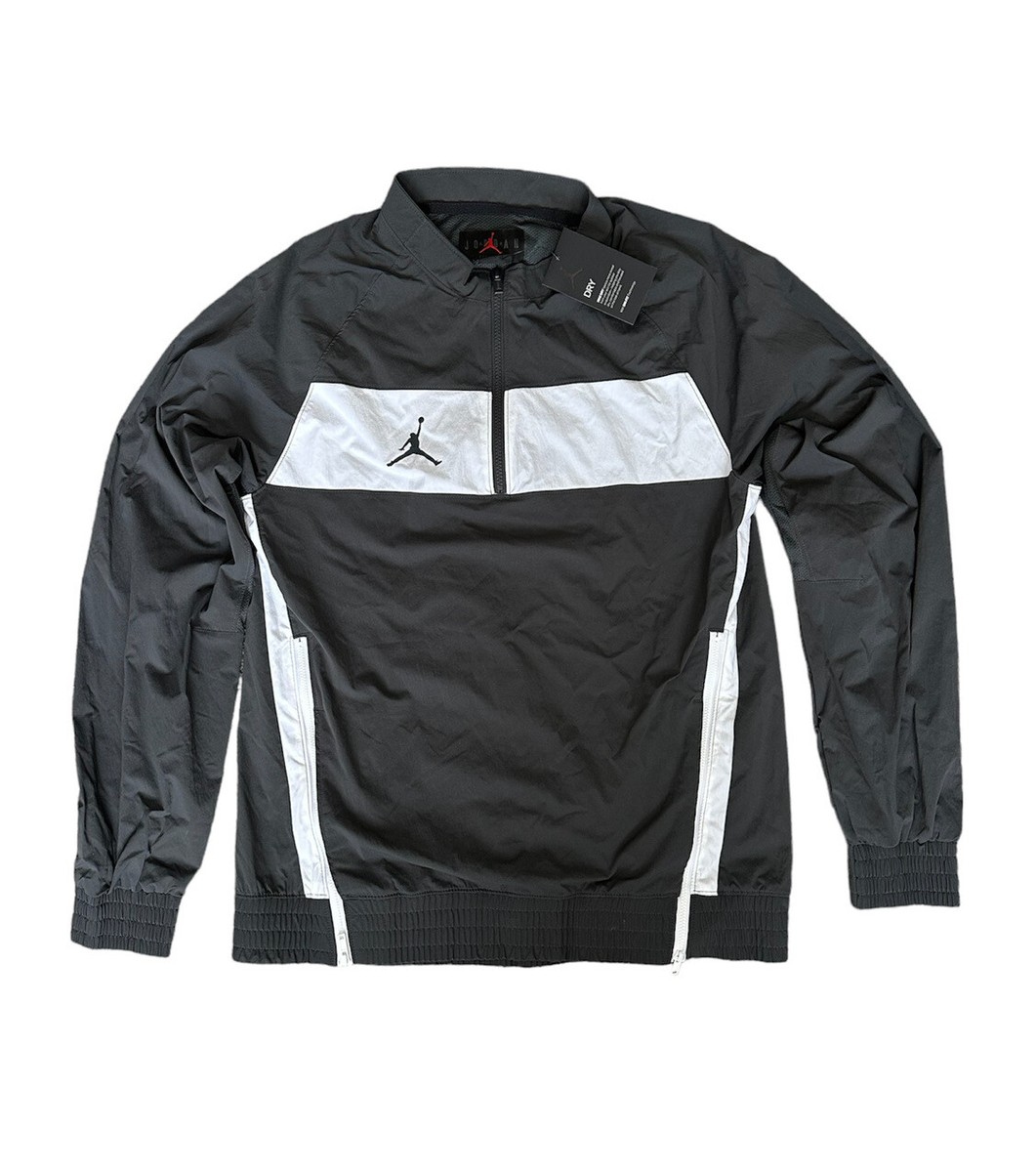 Nike Air Jordan Dri Fit 1/4 Zip Woven Jacket Gray White Men's - Main Image