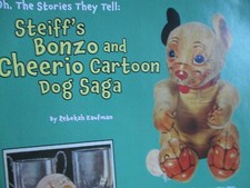 6p Steiff's Bonzo  Cheerio Cartoon Doll Toy History Article / Kaufman