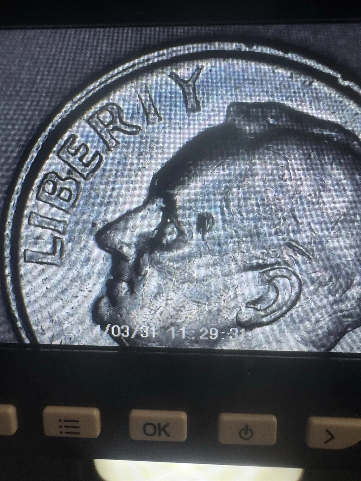 1994 P Roosevelt Dime Multiple Error Coin. - Image 2 of 4