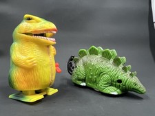 Wind Up Stegosaurus runs Great And Godzilla Non Working