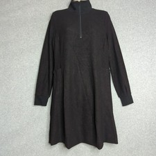 Cabi Womens Dress Sz S Black Brown Speckled 1/4 Zip Long Sleeve Casual Warm Soft