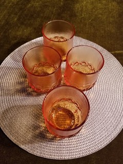 Franciscan Madeira "ORANGE" Double Old Fashion Tumblers Set of (4) Tiffin