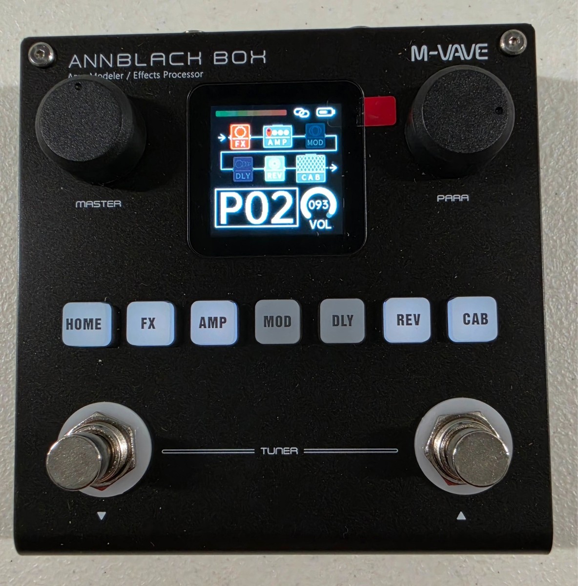 ギター M-WAVE ANNBLACK BOX ANNBLACK BOX M-wave Guitar Effects Base Pedal, 80 Presets,Battery