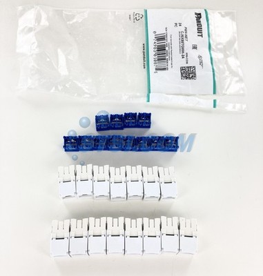 (LOT OF 12) Panduit CJ6X88TGWH Cat6a 10 Gig Mini-Com Jack, White ~STSI