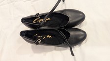 Capezio Character Dance Shoes Women Black 550 BLK Leather Sole RN 63386