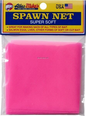 NEW! Atlas-Mike's 55035 Spawn Net 3'' x 3'' Squares Pink, 50 Sqs/Pkg.