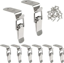 8 Pcs Stainless Steel 90 Degree Spring Toggle Lock Latch with Mounting Screwsf.